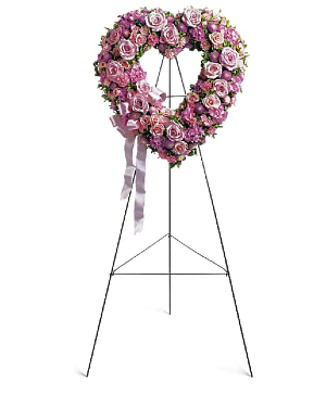  Rose Garden Heart Spray  