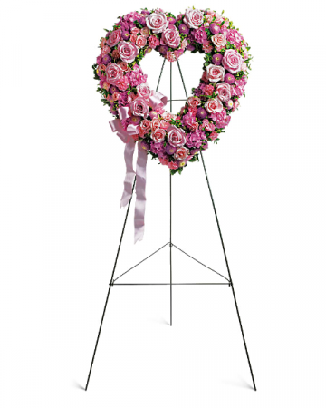 Rose Garden Heart standing spray