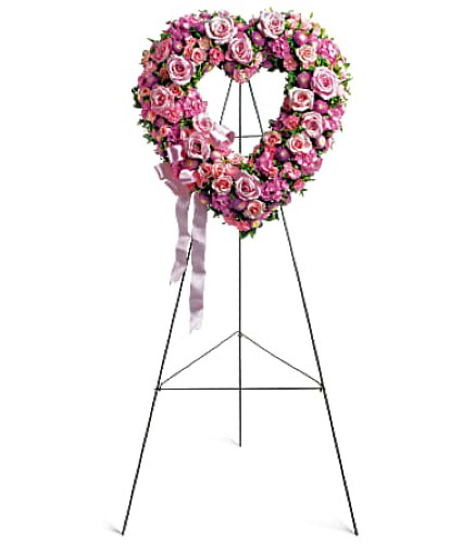 Rose Garden Heart Sympathy Arrangement