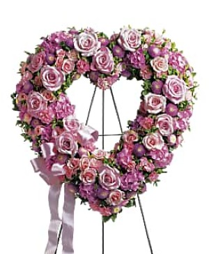 Rose Garden Heart Sympathy Arrangement 