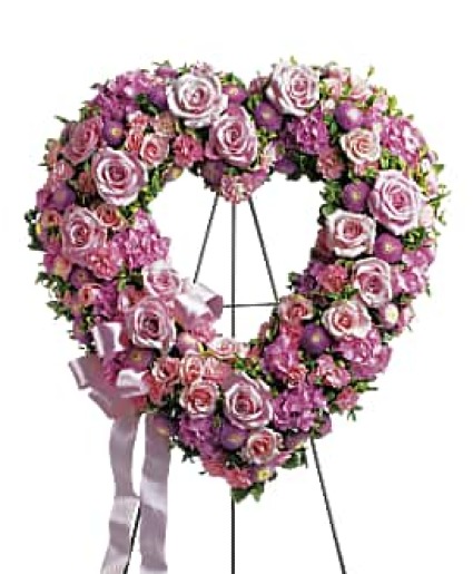 Rose Garden Heart Sympathy Arrangement 