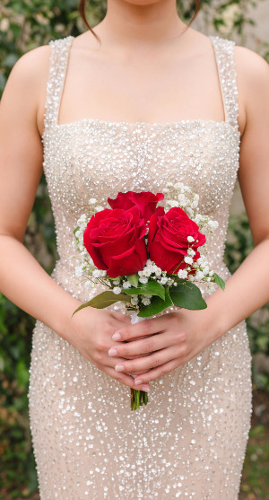 Rose Glitz Prom Nosegay