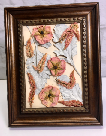 Rose Gold Hues  Framed Dried Flower Art
