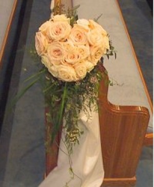 ROSE PEW MARKER Wedding Ceremony Flowers