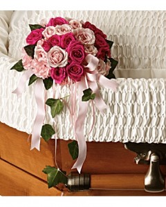 Rose Reflection Casket Insert Specialty Arrangement in Jasper, TX | Bobbie's Bokay Florist