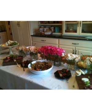 Rose Tablescape Arrangement