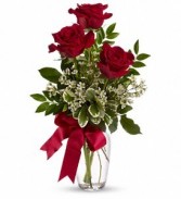 Three LS Rose Vase Rose Bouquet