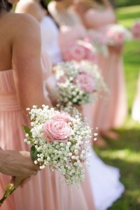 Roses and Babies Breath Wedding Bouquet
