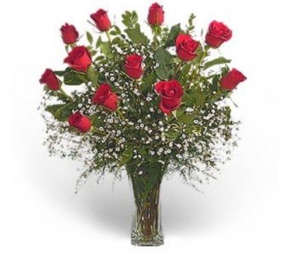Roses and Babies Breath 