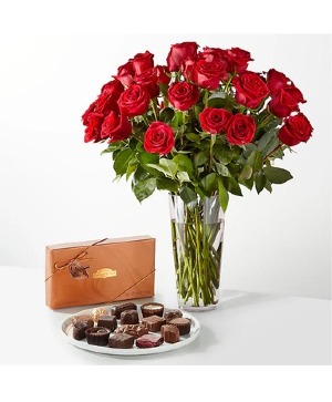 Roses and Chocolates My Dear Red Roses & Chocolates
