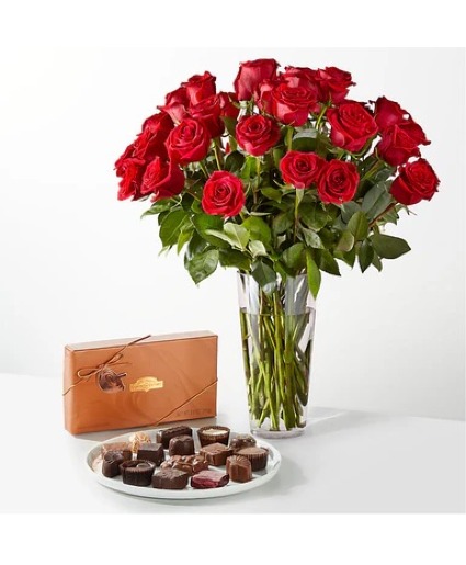 Roses and Chocolates My Dear Red Roses & Chocolates