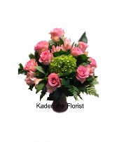 Roses and hydrangeas Vased