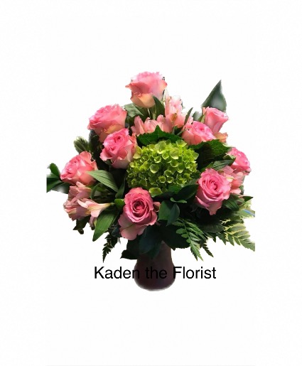 Roses and hydrangeas Vased