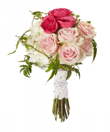 Roses, Hydrangea and Lace Bouquet Bridal Bouquet
