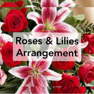 ROSES AND LILIES Vase Arrangement