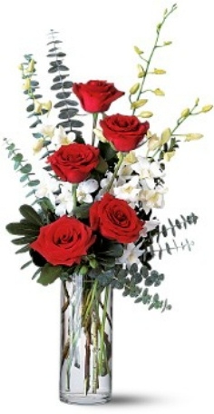 Roses and Orchids Splendor Rose Arrangement
