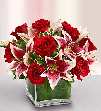 Roses and Star gazers Fresh Flowers