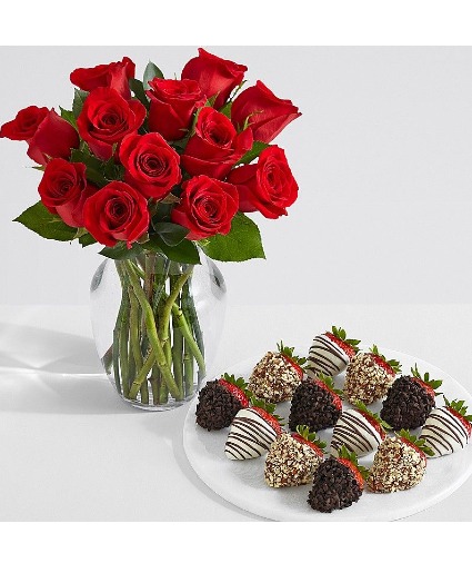 roses and strawberries valentines