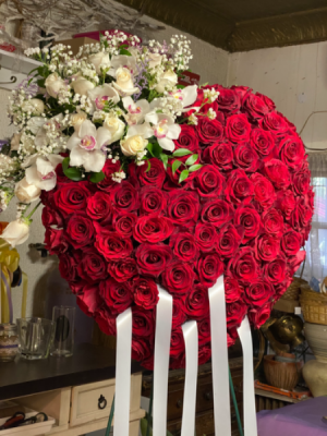 Red Rose bleeding heart  Arrangement