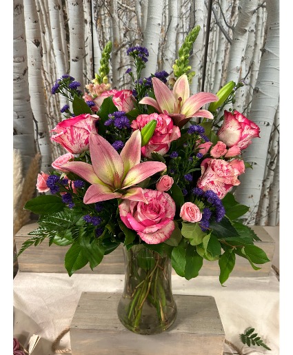 Rose's Blush Vase Arrangement 