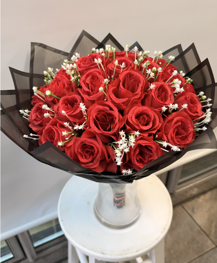 romantic bouquet roses 