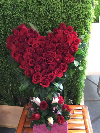 Roses in a heart shape Roses