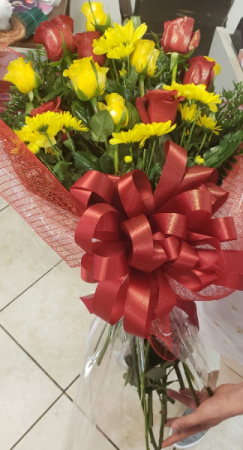 Rose's in clear plastic  Roses