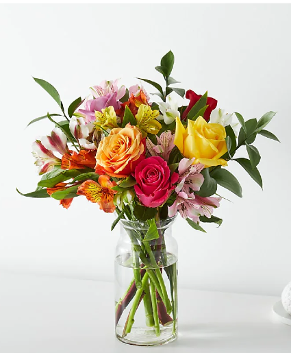Roses & Alstroemeria Lilies Fresh Flowers