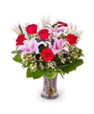 ROSES & LILLIES VASE