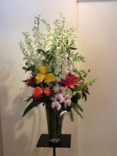 Tall Elegant Colorlful Sympathy Tall Sympathy Arrangement