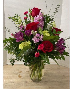 Roses - Roses with a Pop of Color Arrangement