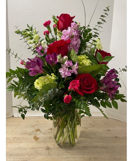 Roses - Roses with a Pop of Color Arrangement