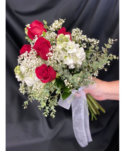 Roses & Stock Nosegay-Handwrap 