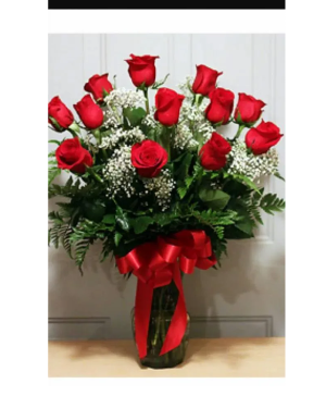Roses vased vase