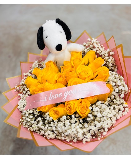 Roses with Snoopy 