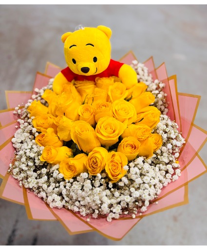 Roses with Winnie the Pooh 