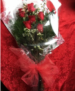 Roses wrapped wrapped flowers