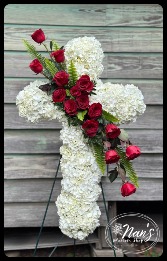 Rosey Remembrance 36" Cross