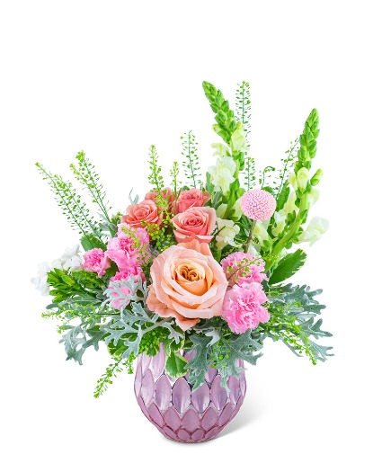 Rosy Coral Crush Flower Arrangement
