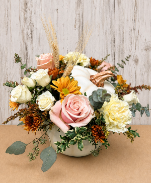 Rosy Harvest  Fall Arrangement 
