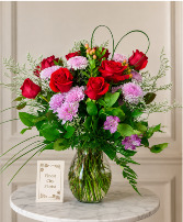 Rosy Romance fresh floral arrangement