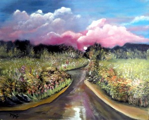 Rosy skies  Acrylic