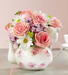 Rosy Tea Party Keepsake Tea Pot