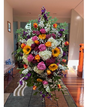 Rosy's Sunset Standing Spray