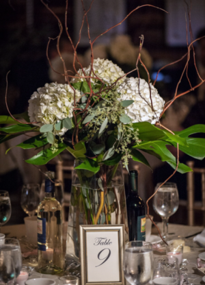 Rotary House Table arrangement  Reception Flowers