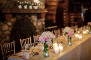 Rotary House Table & Mantel  Reception Flowers