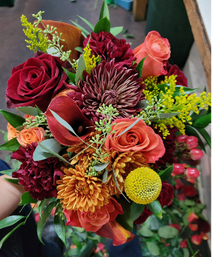 Round Autmn Bouquet Bridal Bouquet