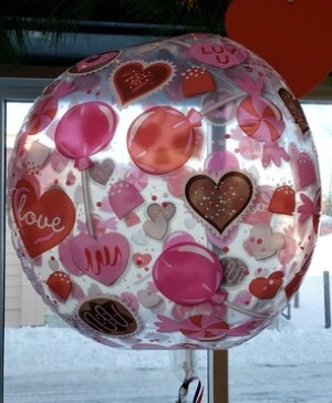 Round Sweets and Hearts Balloon 15" VD8 Mylar Balloon