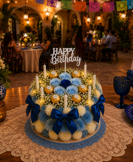 Royal Blue Birthday Cake Call Us for Faster Service & Daily Specials: (915) 303-8500 Text Us to Order Anytime: (915) 505-3708 Your trusted source for Flowers & Delivery in El Paso TX 