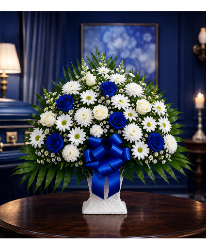 Royal Blue Remembrance Call Us for Faster Service & Daily Specials: (915) 303-8500 Text Us to Order Anytime: (915) 505-3708 Your trusted source for Flowers & Delivery in El Paso TX